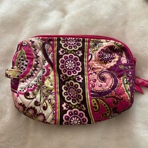 Vera Bradley Very Berry Paisley Lined Cosmetic Bag
